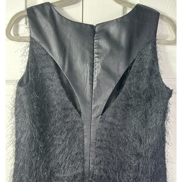 Armani exchange Little Black Dress. Leather accents and sparkly Fringe. Unique! - Picture 10 of 16